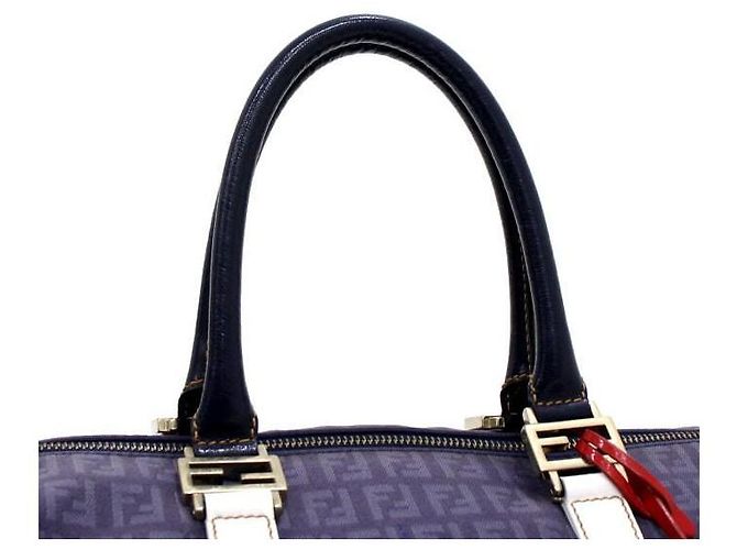 Fendi Borsa Boston in tela FF viola - vista 10