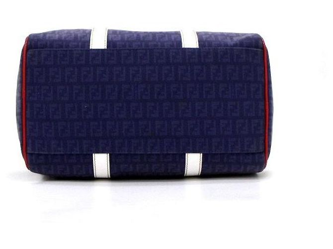 Fendi Borsa Boston in tela FF viola - vista 6