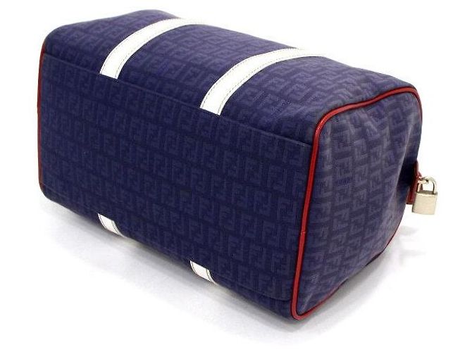 Fendi Borsa Boston in tela FF viola - vista 7