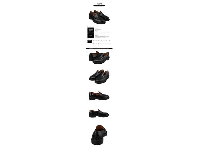 Tod's Mocassini Penny in pelle neri Nero - vista 2