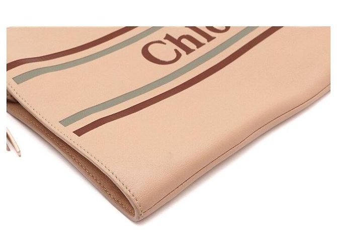 Chloé Borsa pochette a righe in pelle da donna Arancione - vista 8