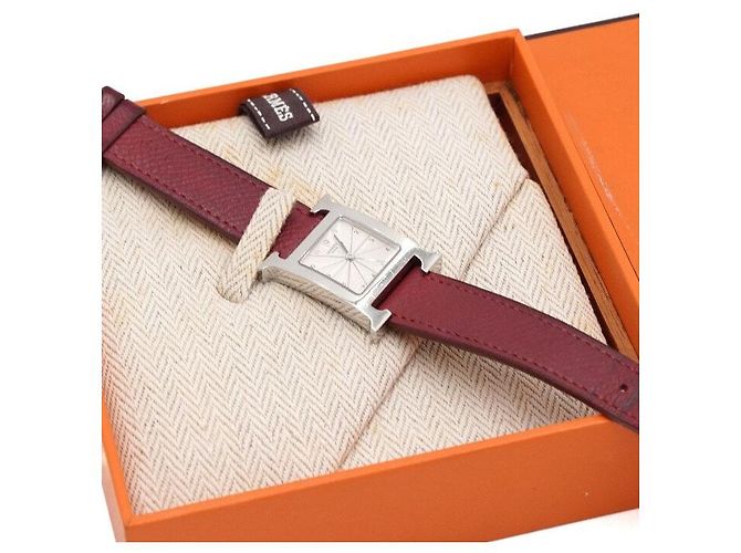 Hermès Relógio de Quartzo para Mulher OUR HOUR PM com Pulseira de Couro Prateada Prata - vista 12