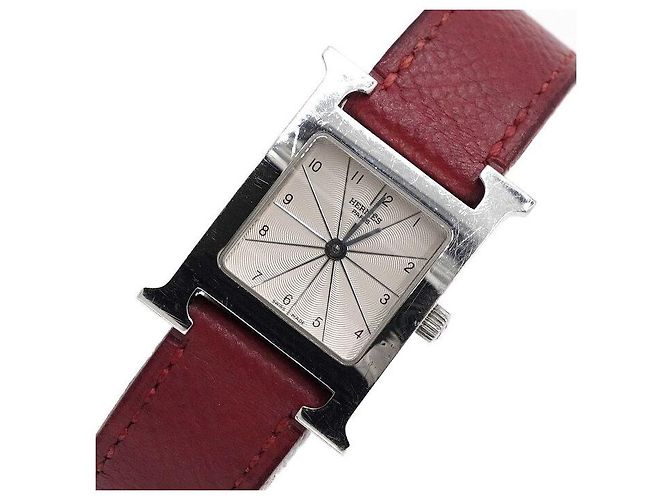 Hermès Relógio de Quartzo para Mulher OUR HOUR PM com Pulseira de Couro Prateada Prata - vista 2