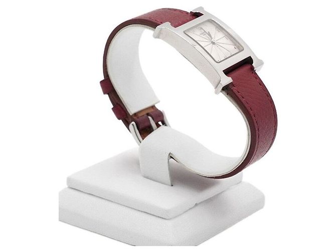 Hermès Relógio de Quartzo para Mulher OUR HOUR PM com Pulseira de Couro Prateada Prata - vista 4