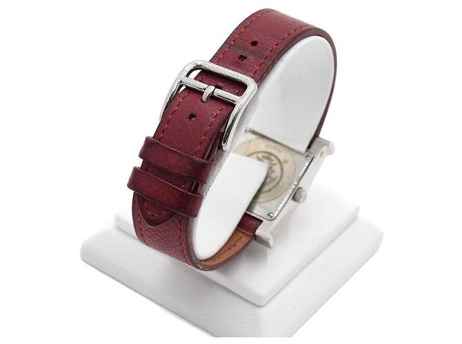 Hermès Relógio de Quartzo para Mulher OUR HOUR PM com Pulseira de Couro Prateada Prata - vista 5