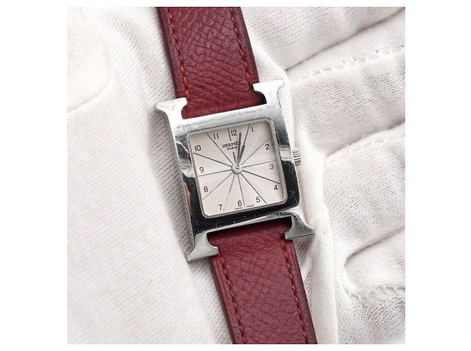 Hermès Relógio de Quartzo para Mulher OUR HOUR PM com Pulseira de Couro Prateada Prata - vista 6