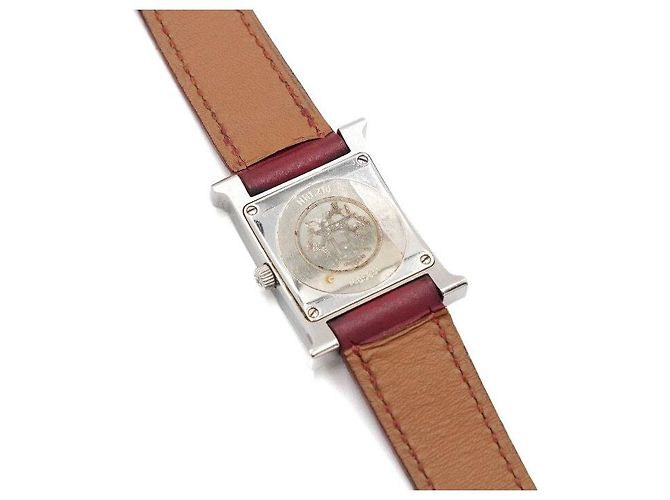 Hermès Relógio de Quartzo para Mulher OUR HOUR PM com Pulseira de Couro Prateada Prata - vista 8