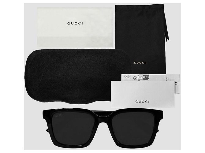 Gucci Occhiali da sole Asian Fit Acetato Nero Unisex - vista 23