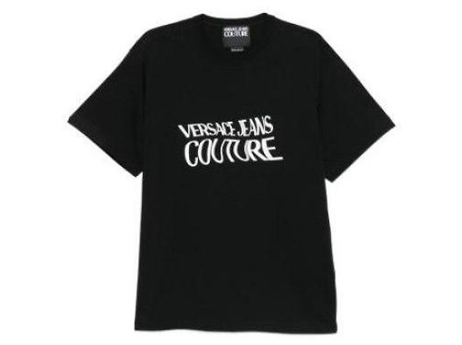 Versace T-Shirt mit Couture-Logo-Print Schwarz - Ansicht 4