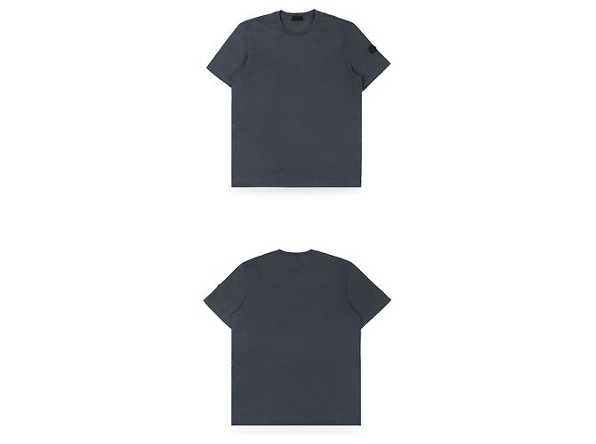 Moncler Herren T-Shirt mit Rundhalsausschnitt und besticktem Logo - Ansicht 3