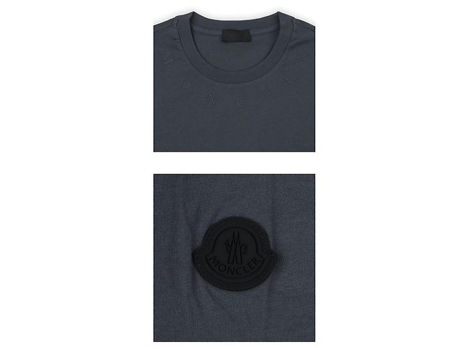 Moncler Herren T-Shirt mit Rundhalsausschnitt und besticktem Logo - Ansicht 4