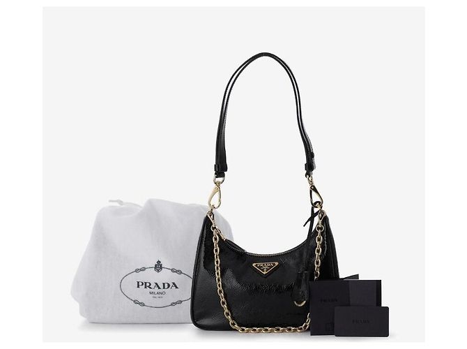 Prada Mini Schultertasche NaPlaque Patent Logo - Ansicht 10
