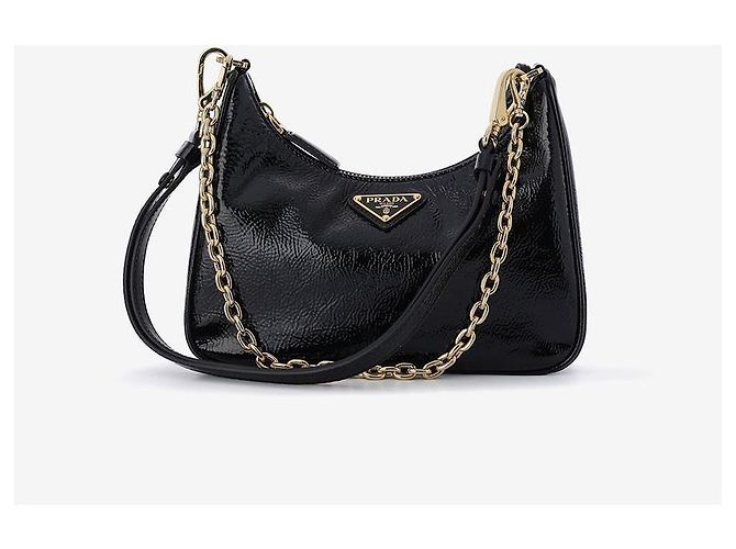 Prada Mini Schultertasche NaPlaque Patent Logo - Ansicht 3