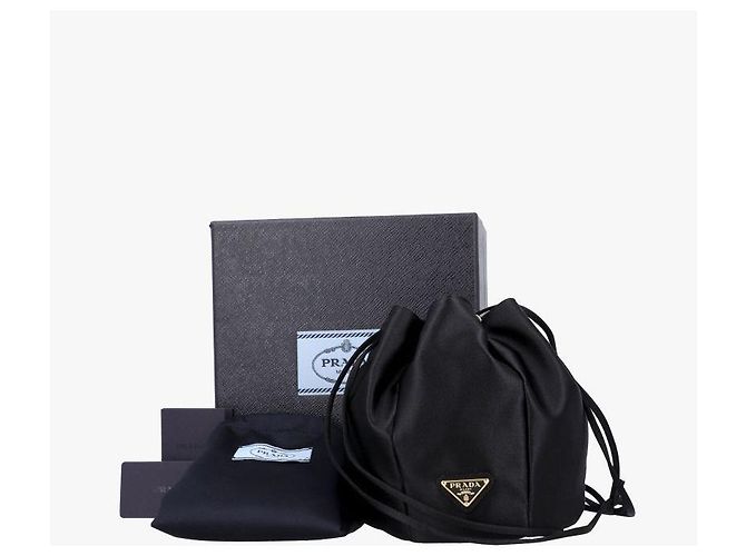 Prada Mini Bucket Schultertasche Schwarz - Ansicht 10