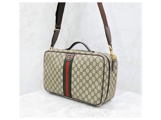 Gucci Borsa da viaggio GG Ophidia Canvas Stripe - vista 2