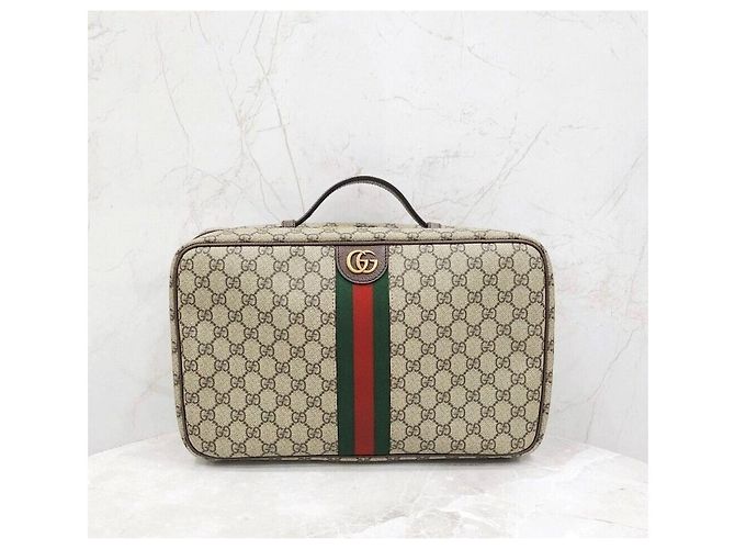 Gucci Borsa da viaggio GG Ophidia Canvas Stripe - vista 4