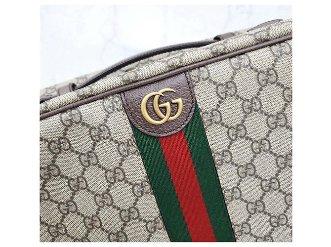 Gucci Borsa da viaggio GG Ophidia Canvas Stripe - vista 5