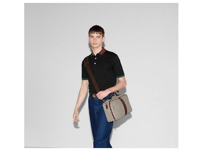 Gucci Borsa da viaggio GG Ophidia Canvas Stripe - vista 8