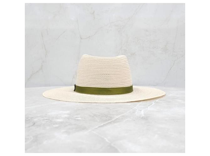 Chanel Bucket Hat aus Raffia mit CC-Logo-Band Silber - Ansicht 4