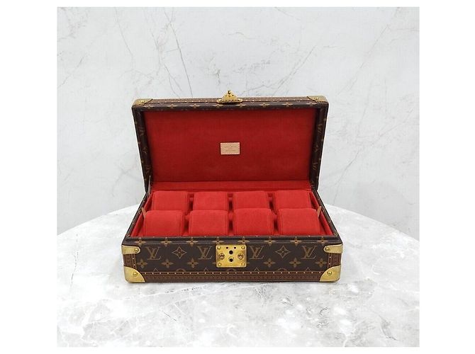 Louis Vuitton Monogram Watch Trunk Uhrenetui Rot - Ansicht 2