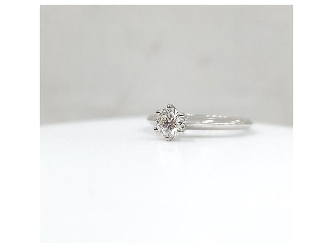 Tiffany & Co Neuer Ehering aus Platin und Diamanten Silber - Ansicht 4