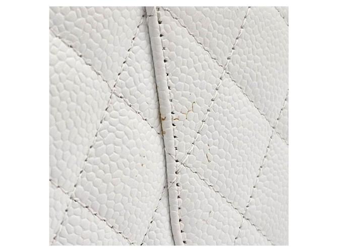Chanel Caviar Classic Medium Bianco - vista 10