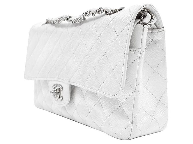 Chanel Caviar Classic Medium Bianco - vista 2