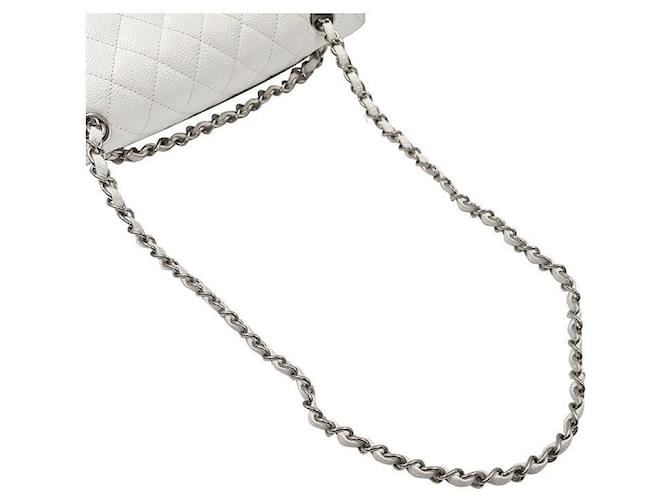 Chanel Caviar Classic Medium Bianco - vista 5