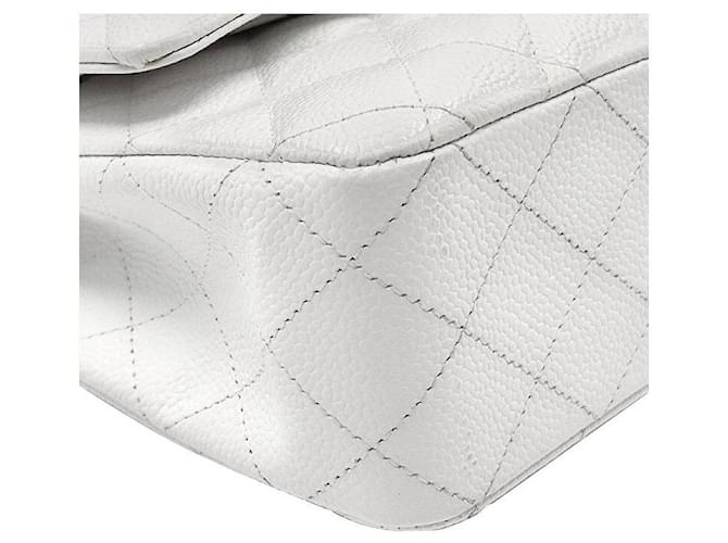 Chanel Caviar Classic Medium Bianco - vista 7