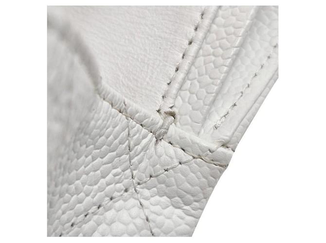 Chanel Caviar Classic Medium Bianco - vista 8