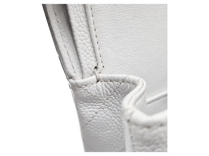 Chanel Caviar Classic Medium Bianco - vista 9