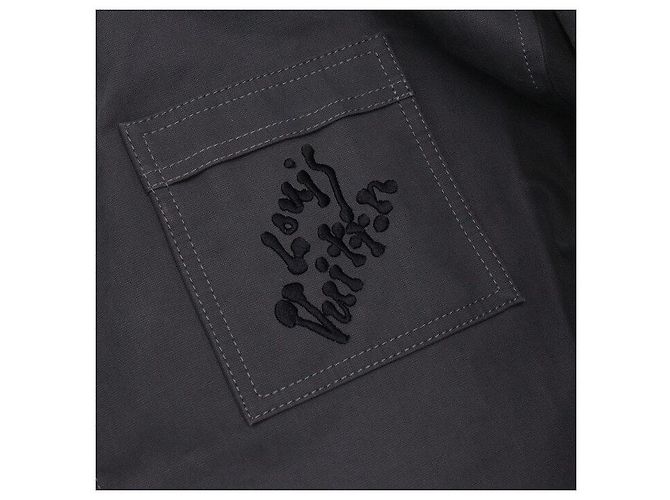 Louis Vuitton Giacca in denim ricamata Multi Tool da uomo Marrone - vista 6