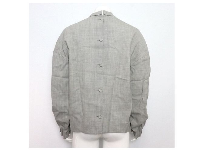 Dior Gray Wool Blended Back Button Men's Shirt - view 4