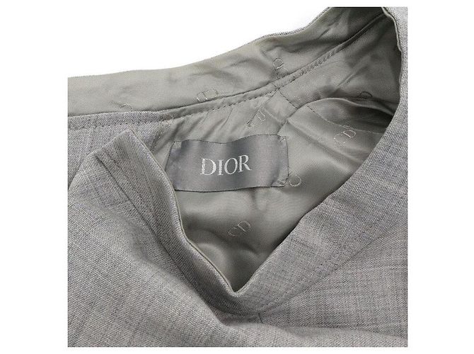 Dior Gray Wool Blended Back Button Men's Shirt - view 5