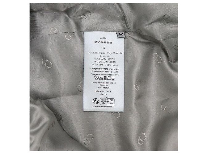 Dior Gray Wool Blended Back Button Men's Shirt - view 6
