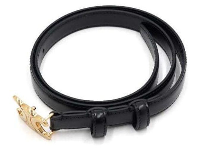 Céline Cintura piccola da donna in vitello nero e Triomphe dorato - vista 2