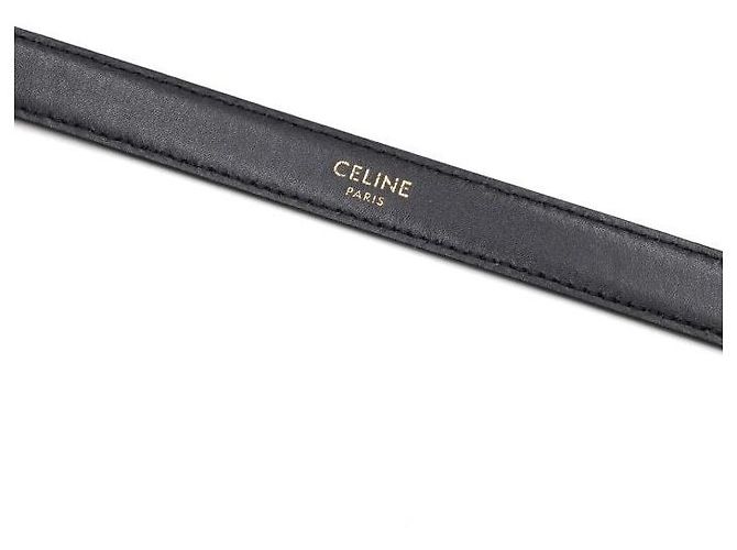 Céline Cintura piccola da donna in vitello nero e Triomphe dorato - vista 7