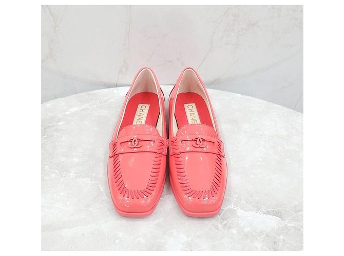 Chanel Mocassini in vernice rosa - vista 2