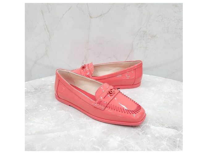 Chanel Mocassini in vernice rosa - vista 3