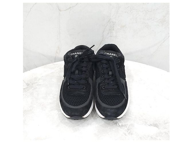 Chanel Mesh-Tennis-Sneaker Schwarz - Ansicht 2