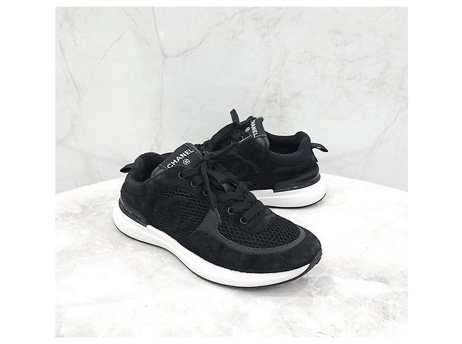Chanel Mesh-Tennis-Sneaker Schwarz - Ansicht 3