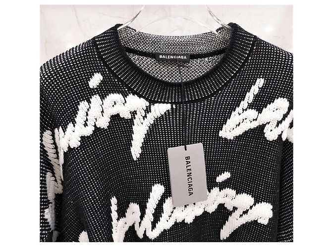 Balenciaga Baumwollstrick mit Scribble-Logo - vista 3