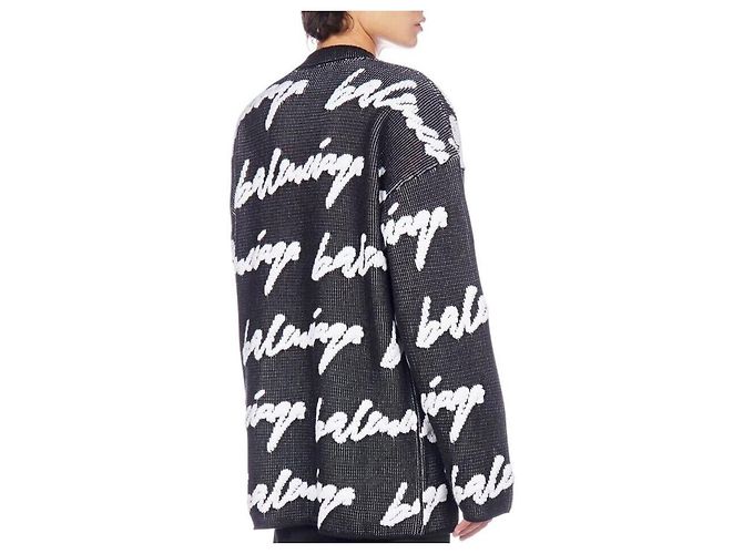 Balenciaga Baumwollstrick mit Scribble-Logo - vista 7