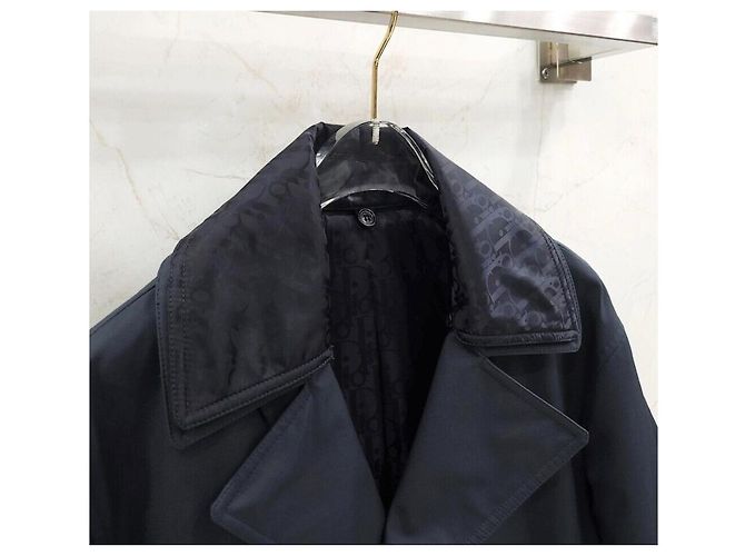 Dior Cappotto lungo tecnico con collo removibile in jacquard Oblique - vista 3
