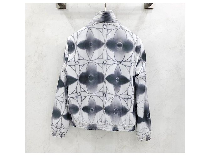 Louis Vuitton Monogram Shibori Reversible Mixed Leather Blouson Jacket Silvery - view 2