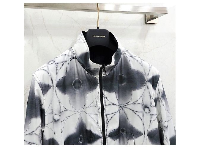 Louis Vuitton Monogram Shibori Reversible Mixed Leather Blouson Jacket Silvery - view 3