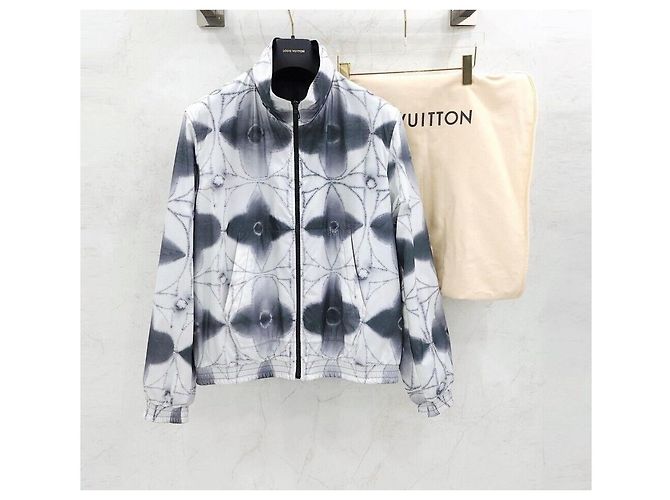 Louis Vuitton Monogram Shibori Reversible Mixed Leather Blouson Jacket Silvery - view 9