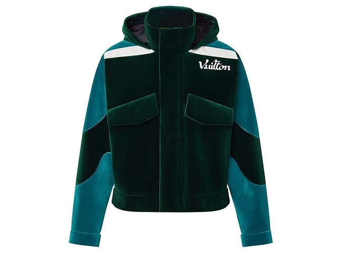 Louis Vuitton Giacca antivento in velluto Technical Tape Multicolore - vista 8