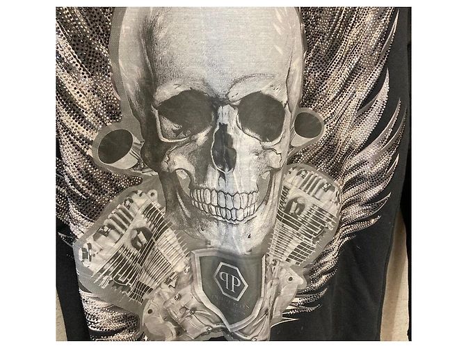 Philipp Plein Sweat-shirt à imprimé crâne et cristaux Noir - vue 5