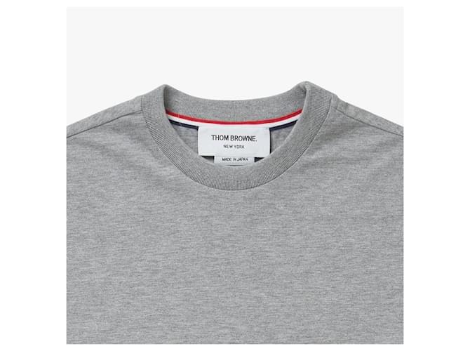 Thom Browne Langarm-T-Shirt Silber - Ansicht 5